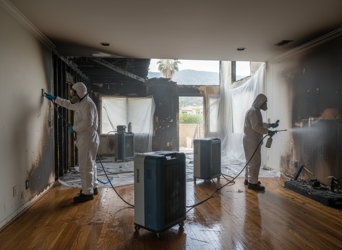 Fire Damage Restoration in Encino