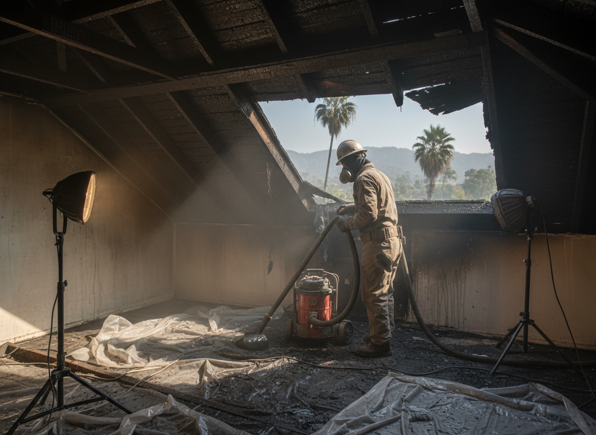 Attic Fire Restoration in Tarzana, CA
