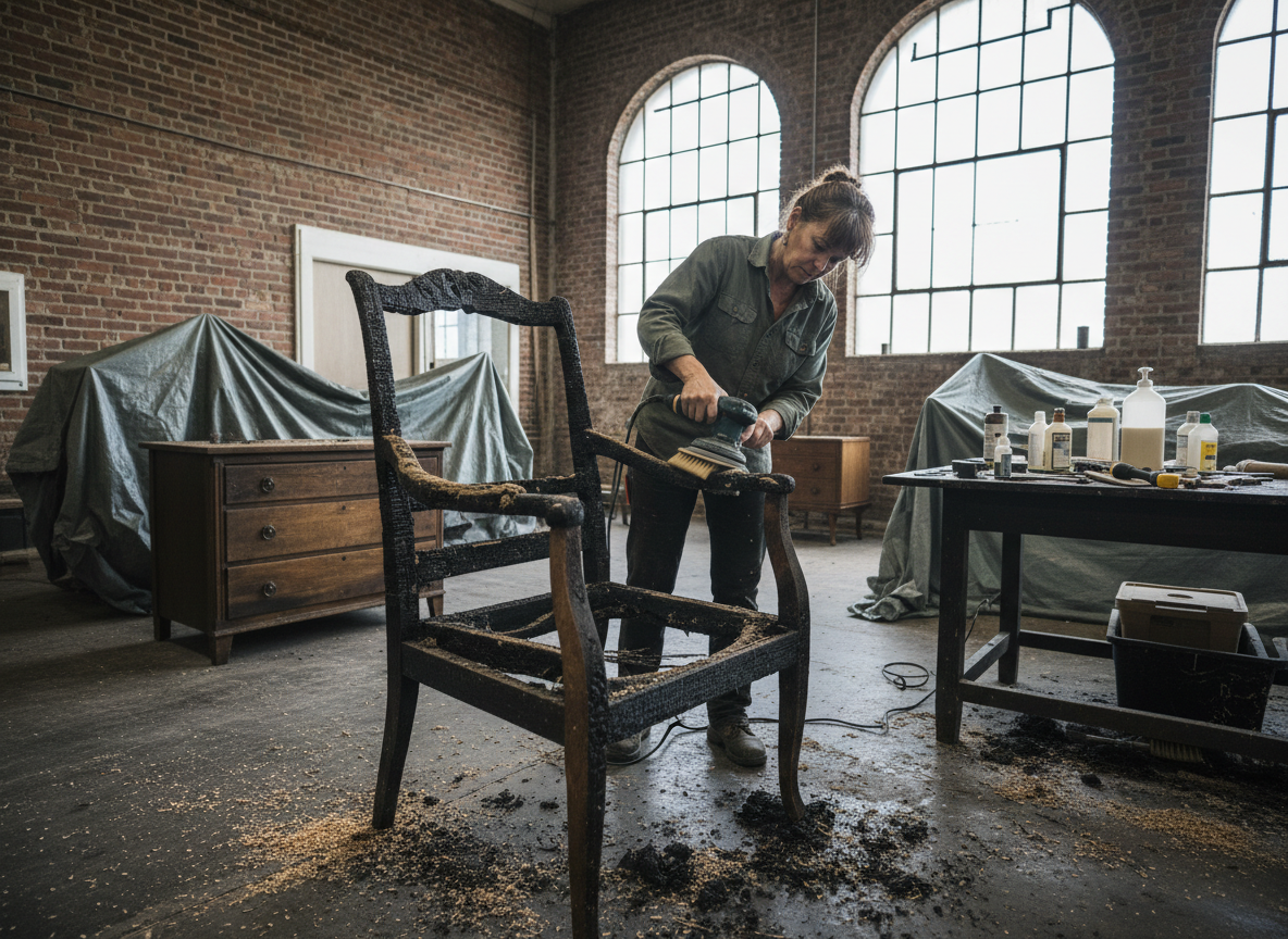 Fire-damaged Furniture Restoration in Tarzana, CA