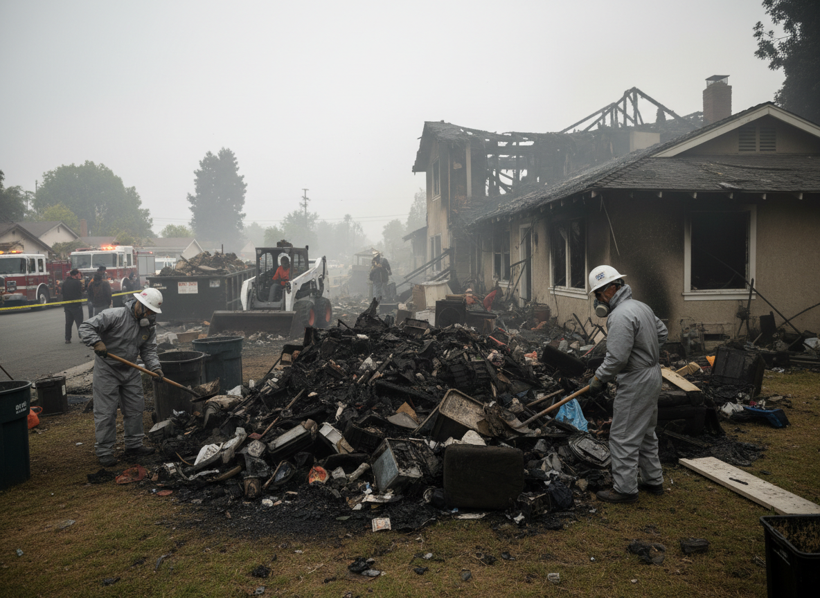 Hoarding Cleanup After Fire in Tarzana, CA